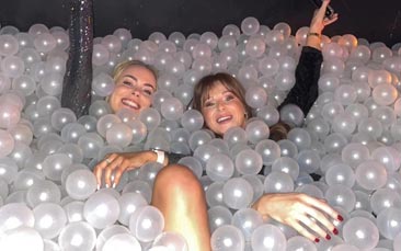 ball pit and prosecco pong hen party