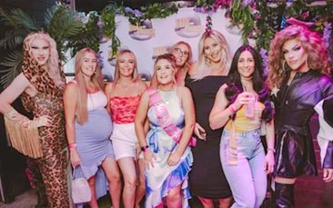 bottomless drag brunch hen party