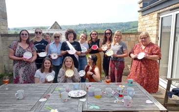 mobile ceramic painting hen party