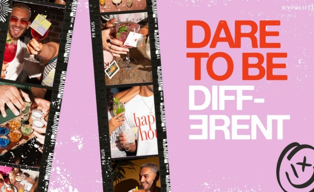 dare to be different text as bar revolution's banner