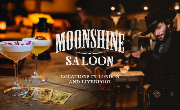 moonshine saloon bar logo