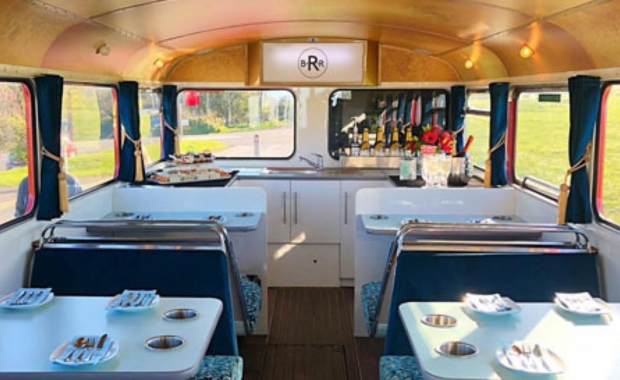 an afternoon tea bus interior 