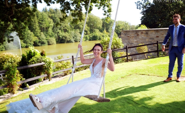 a bride wearing a dress by all about eve bridal