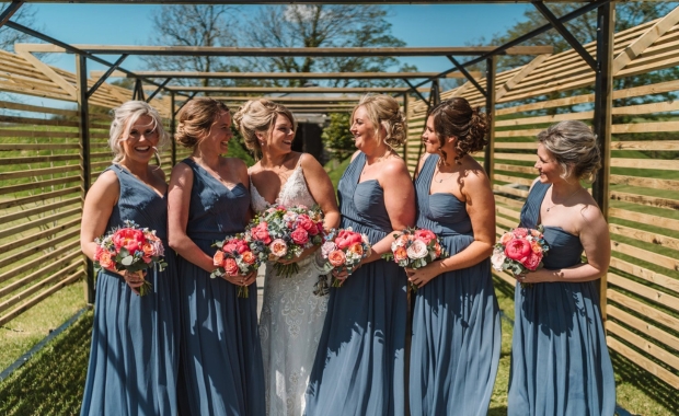 bride and bridesmaids wearing Timeless elegance bridal